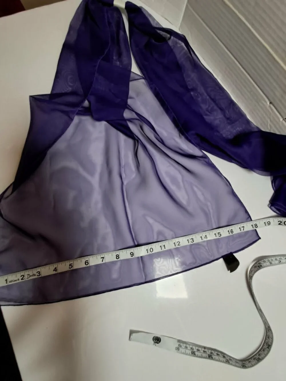 Purple Sheer Chiffon Scarf Lightweight Fashion Wrap - 60 In